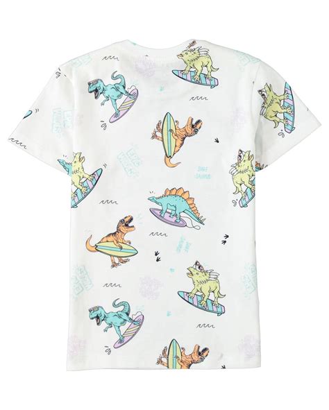 Riachuelo Camiseta Infantil Dinossauro Surfista Branco Tam A