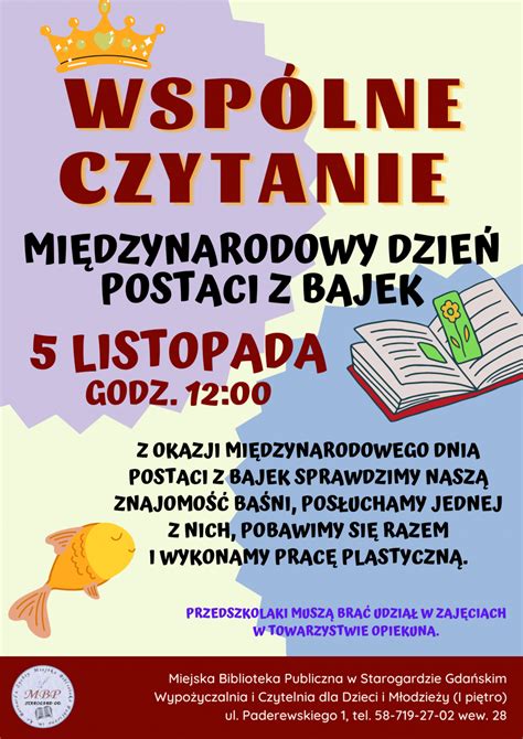 Wsp Lne Czytanie Mi Dzynarodowy Dzie Postaci Z Bajek Miejska