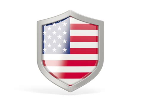 Shield Icon Illustration Of Flag Of United States Of America