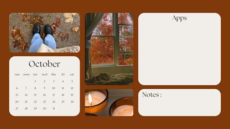 October Desktop Calendar Wallpaper Printable Templates Free