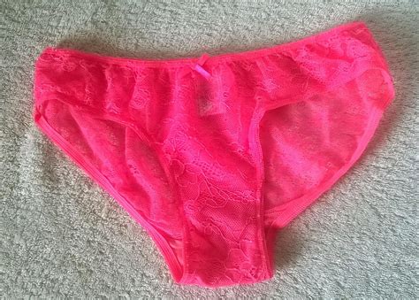 Bright Pink Soft Stretch Lace Bikini Brief Panties Gorgeous Knickers