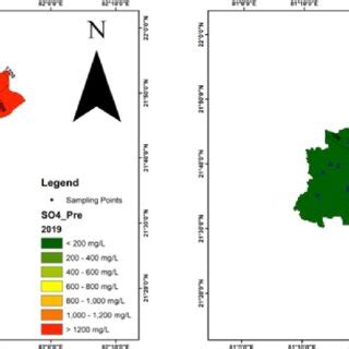 Spatial Distribution Of SO 4 2 In The Groundwater Of The Study Area