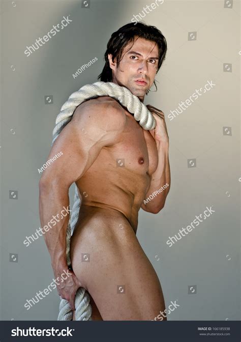 Muscular Man Totally Naked Heavy Big Stock Photo 166185938 Shutterstock
