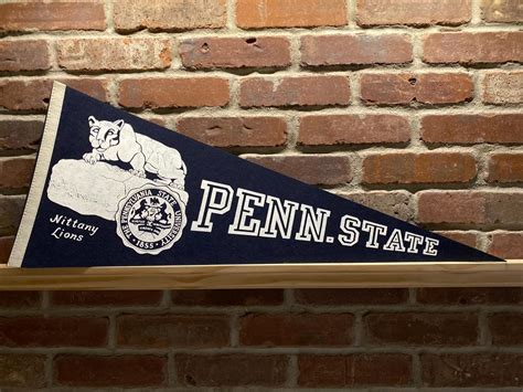 1980s Penn State Nittany Lions Ncaa Large Vintage Pennant Etsy