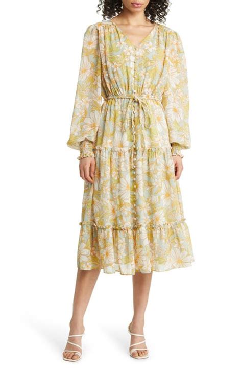 Long Sleeve Floral Dresses Nordstrom Rack