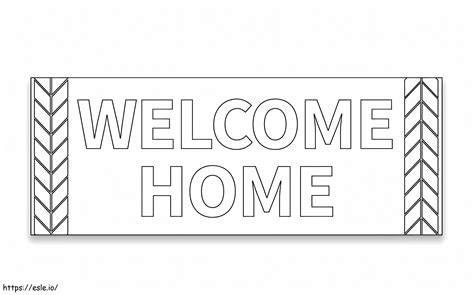 Welcome Home 8 Coloring Page