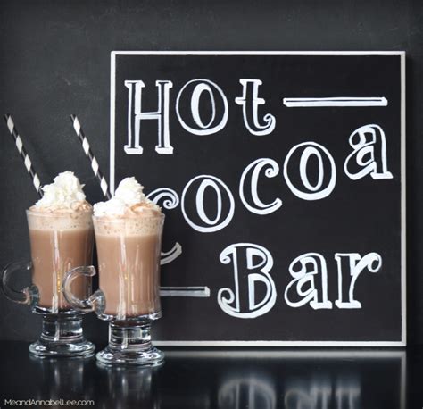 DIY Hot Cocoa Bar Chalkboard Sign Trash To Treasure Me And Annabel Lee