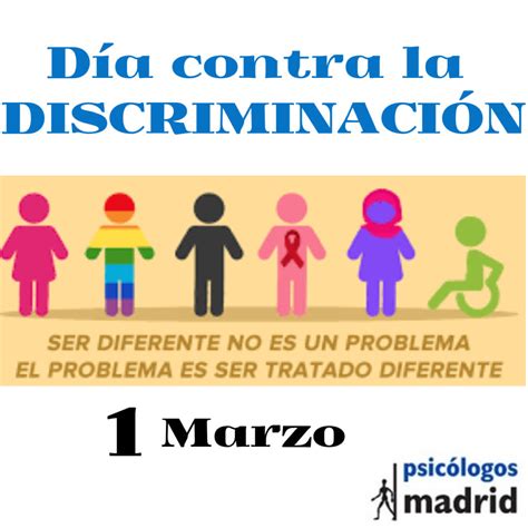 D A Contra La Discriminaci N Psicologos Madrid