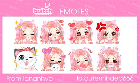 Create Custom Twitch Emotes And Sub Badges Special For You By Lananhvo