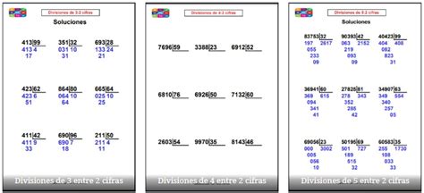 Divisiones de dos cifras Matemáticas Gratis