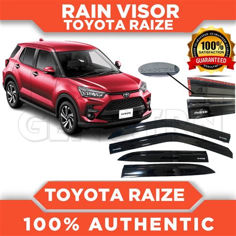 Premium Rain Visor For Toyota Raize Black Shopee Philippines