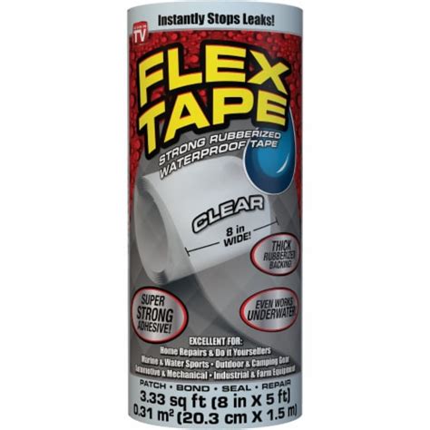 Flex Tape - Clear, 8 in x 5 ft - King Soopers