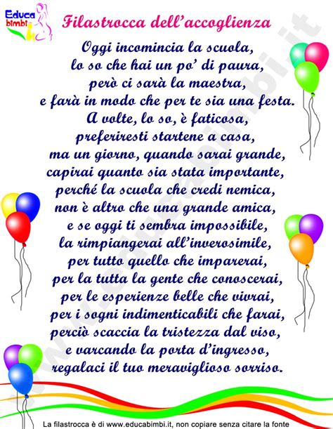 Poesie E Filastrocche Per Bambini