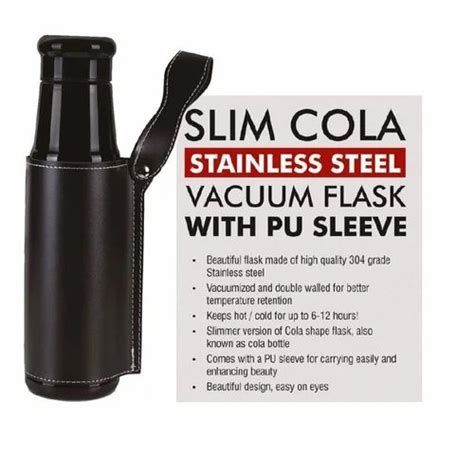 Standard Black Silver Stainless Steel Vacuum Flask Water Bottle