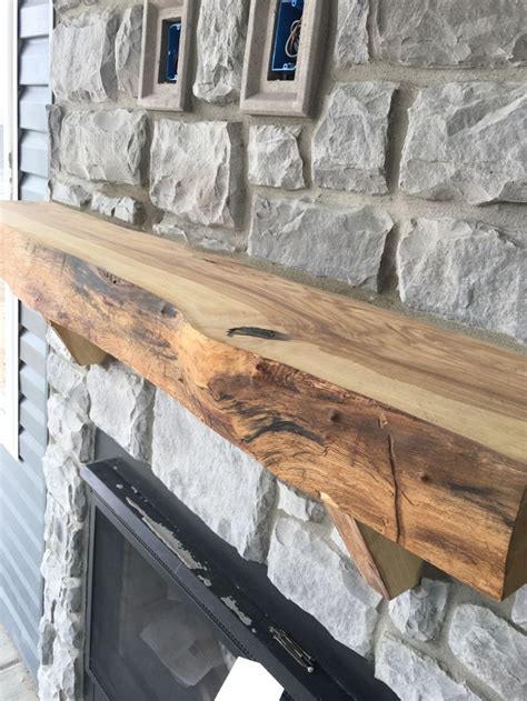 Custom Built Live Edge Fireplace Mantel Live Edge Fireplace Mantel