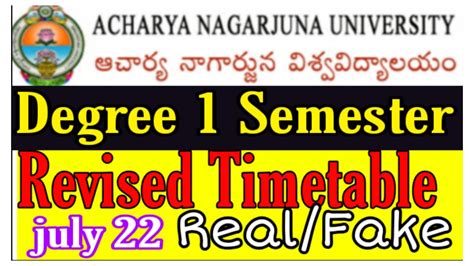 Anu Latest Updates Degree Sem Exams Degree Sem Exams