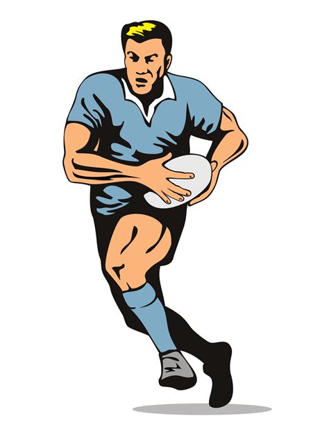 Rugbyspieler Laufen Versuchen Zu Zeichnen 17164934 PNG