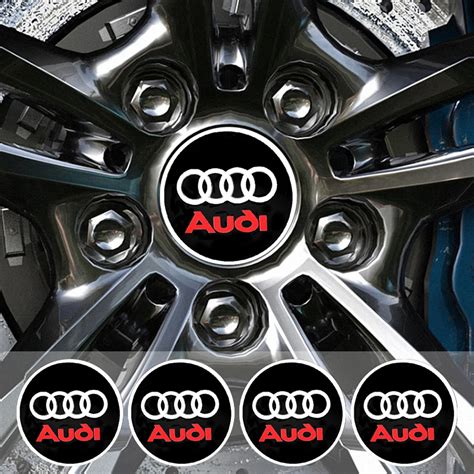 4Pcs Set 56mm Car Wheel Center Sticker Auot Hub Emblem Styling Decals