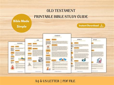Old Testament Bible Study, Printable Bible Study Guide, Inductive Bible