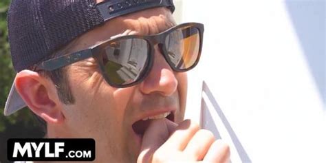 Horny Neighbour Caught Spying On Perfect Assed Milf Showering In Her Backyard After Sweaty