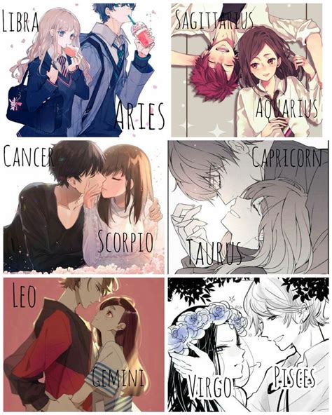 Couple Zodiac Signs Zodiaque Anime Th Me Astrologique Zodiaque Dr Le