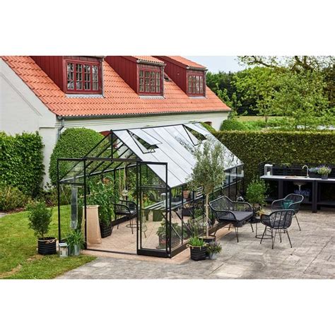 Halls Qube Greenhouse Black Toughened Glass F Steam