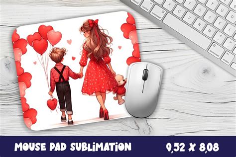 Valentines Day Mouse Pad Heart Balloons Mousepad 3037213