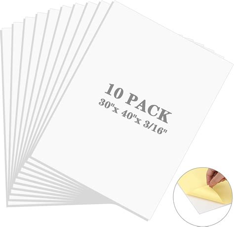Kathfly 10 Pcs Self Adhesive Foam Boards Bulk 40 X 30 Inch Large Foam