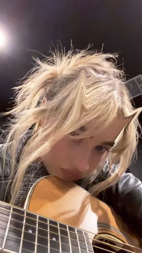 Claire Boucher Genuine Smile Sabrina Carpenter Instagram Story Hair