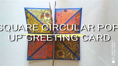 HOW TO MAKE SQUARE CIRCULAR POP UP GREETING CARD TUTORIAL FOR