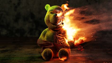 Zombie Pooh On Fire 1920 X 1080 Hd Wallpapers