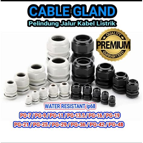 Jual Kabel Gland Pg Mm Nylon Hitam Putih Premium