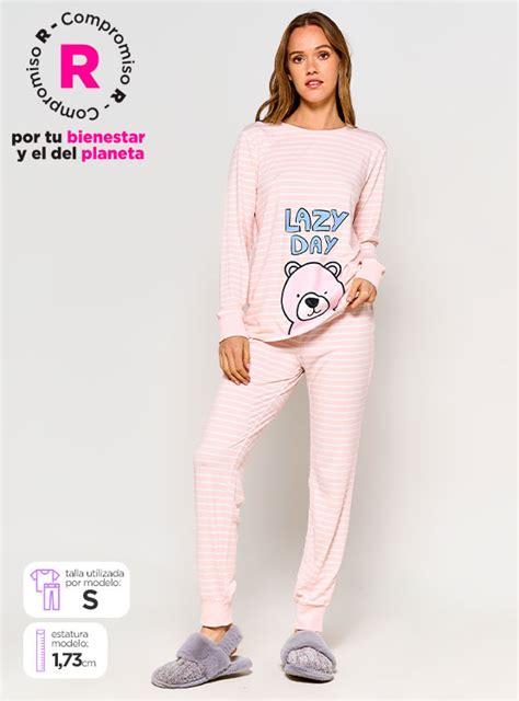 Ripley Pijama Mujer Index Manga Larga Cute Print