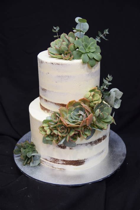 2 Tier Semi Naked Extended Height Customer To Supply Flowers Heidelberg Cakes