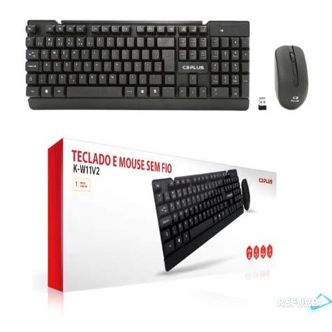 Kit Teclado E Mouse S fio Teclas Silenciosas C3tech Escorrega o Preço