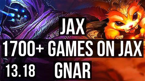 JAX Vs GNAR TOP 1700 Games 900K Mastery Dominating KR