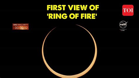 Annular Solar Eclipse 2023 First View Of Ring Of Fire