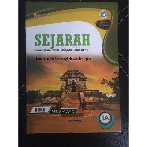 Jual LKS Sejarah Peminatan Kelas 10 11 X XI SMA MA Semester 1 Kurikulum