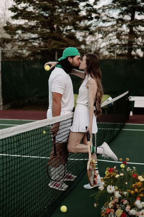 Tennis Court Engagement Shoot Tennis Photoshoot Tennis Court Photoshoot Tennis