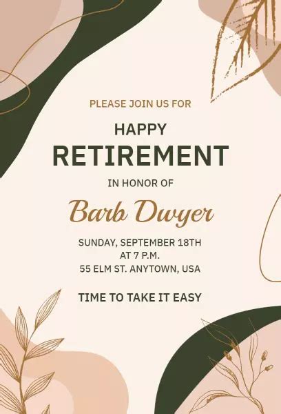 Retirement Party Invitation Templates Customize And Download Free