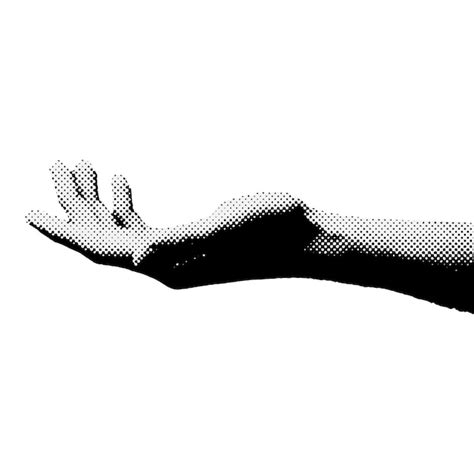 Premium Vector Halftone Vector Image Of Human Hand Side View Isolated