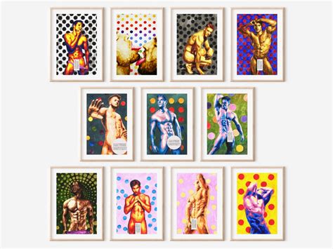 Male Nude Figure 11 Prints Gay Wall Art Queer Artwork Homoerotic Gay