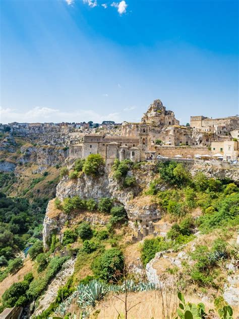 San Pietro Caveoso Sassi Di Matera Unesco World Heritage Site Stock