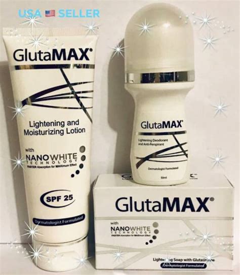 3pcs Glutamax Glutathione Whitening Lotion Face Body Soap Deodorant Gluta Max Ebay