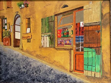 Italian Street Scene Painting By John Fowler Fine Art America