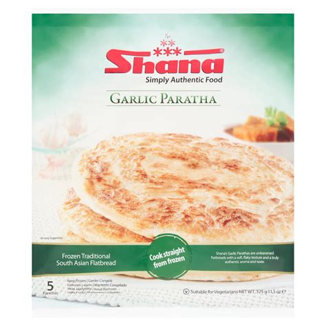 Shana 5 Garlic Paratha 325g £2 Food Cupboard Iceland Foods