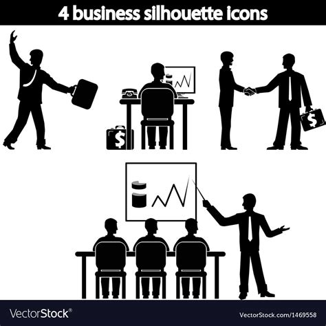 Business people silhouette Royalty Free Vector Image