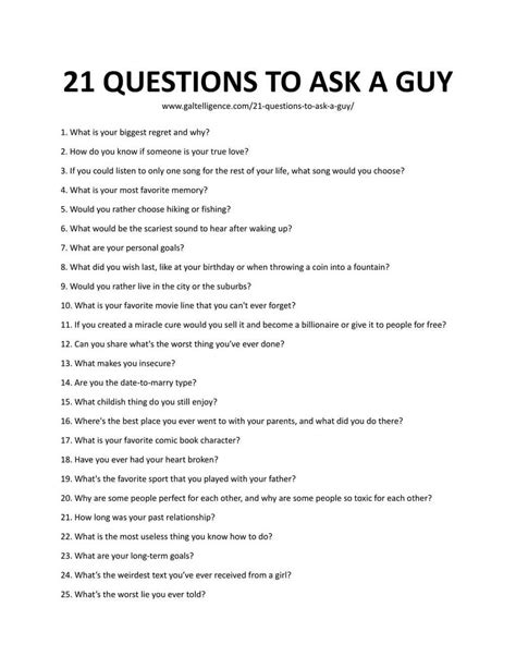 21 Questions To Ask Him