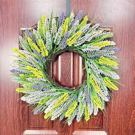 Harpi Spring Wreaths For Front Door Summer Clearance Lavender Wreath