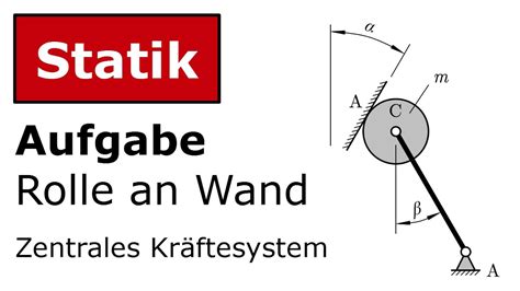 Technische Mechanik Statik Zentrales Kr Ftesystem Rolle An Wand